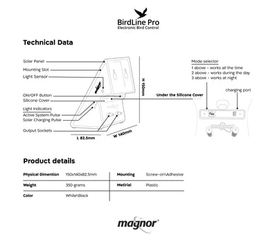 BirdLine Pro Solar Power Source